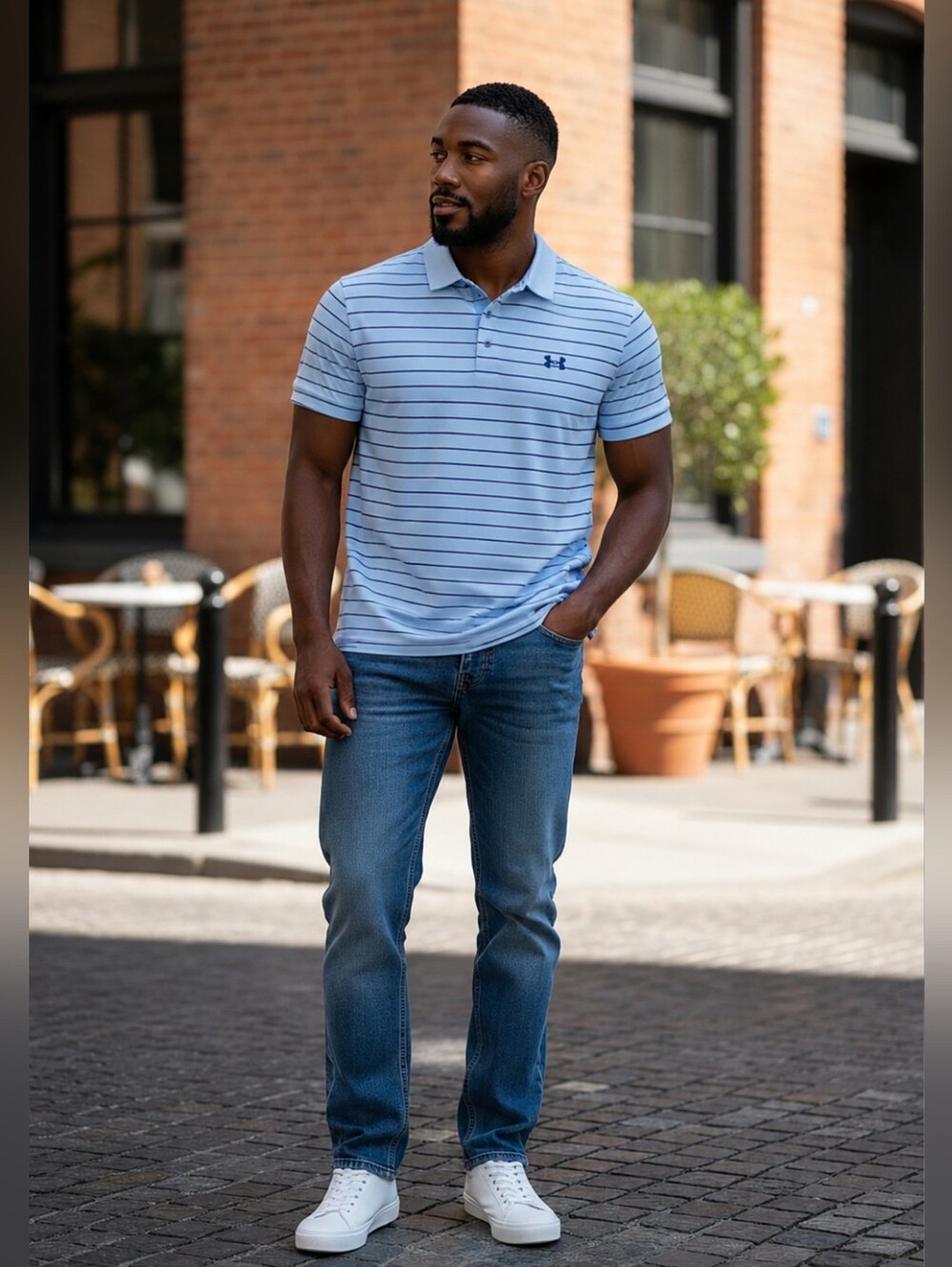 Under Armour Performance Polo Shirt Men's Lg Light Blue | EUC - Retail: $65–$85